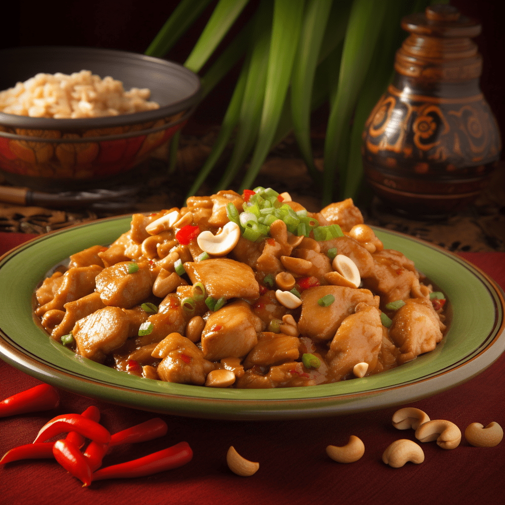 Stir-fried chicken with peanuts