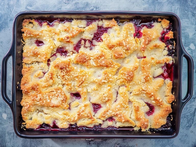 Mixed Berry Spoon Cake