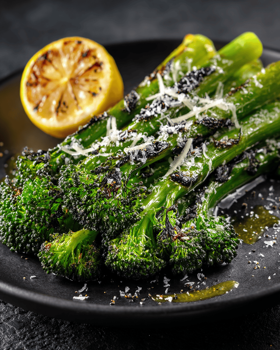 Grilled Broccoli with Lemon and Parmesan 