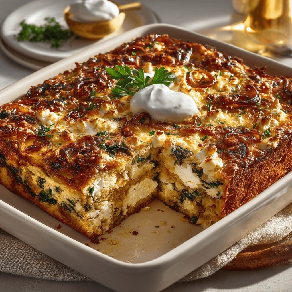 Swiss Chard, Caramelized Onion and Five-Cheese Breakfast Bake 2