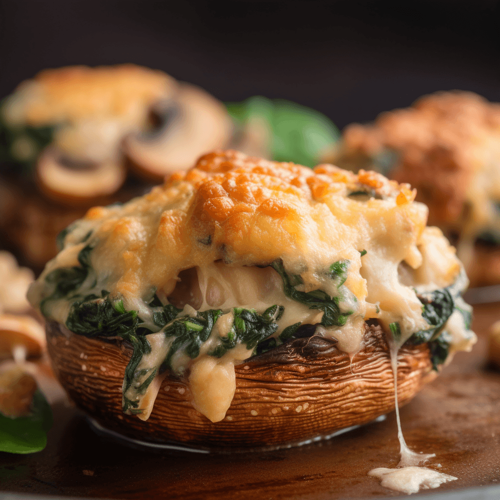 Shrimp Rockefeller Stuffed Cremini Mushrooms 2