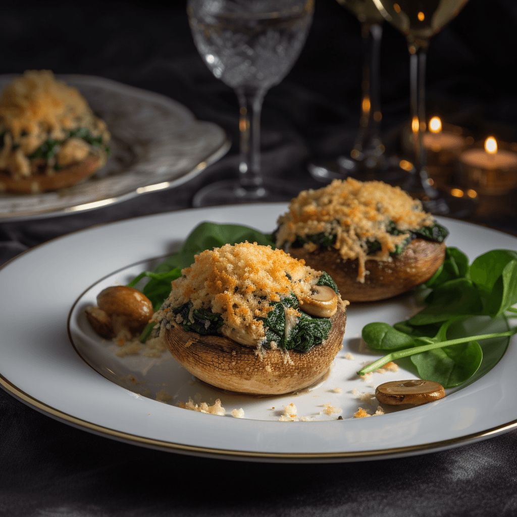 Shrimp Rockefeller Stuffed Cremini Mushrooms 3