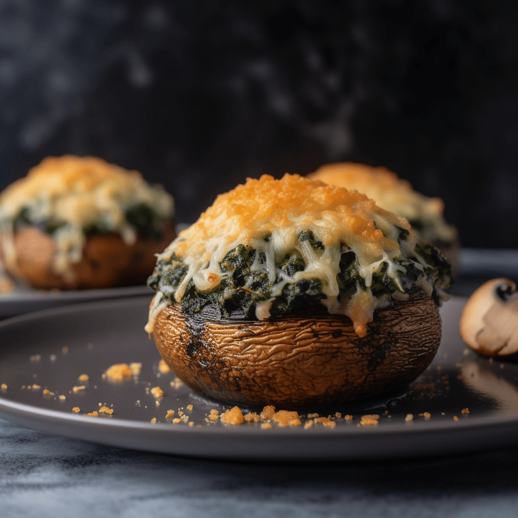 Shrimp Rockefeller Stuffed Cremini Mushrooms 4